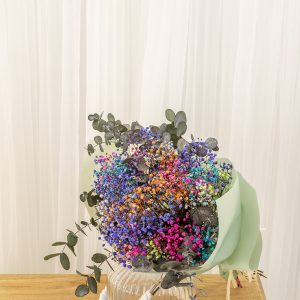 Paniculata de colores y eucalipto